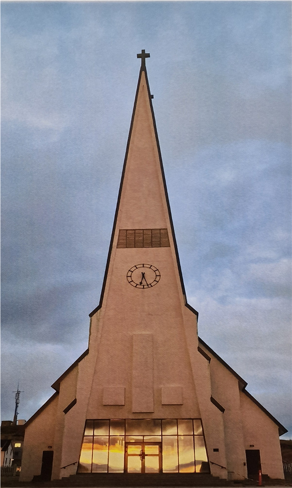 Påskebilde av Vardø kirke 2024